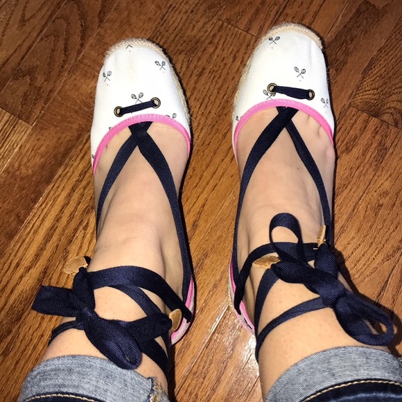 J. Crew lace up tennis racquet espadrilles - Picture 2 of 7